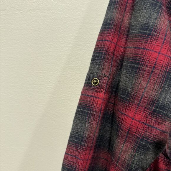 Jachs Girlfriend Snap Up Flannel Black & Red Buffalo Plaid Womens sz Small - Picture 4 of 8